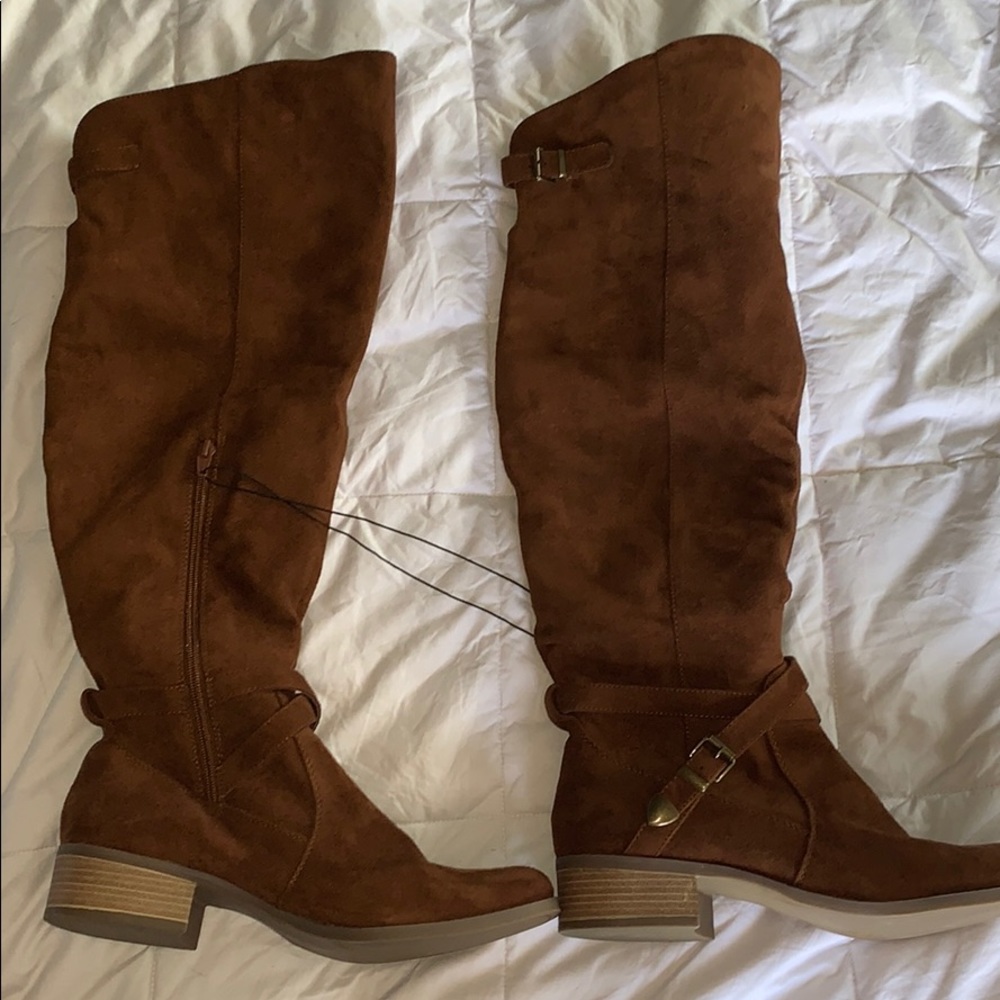 Size 10 cognac tall boots! Never worn with tags.